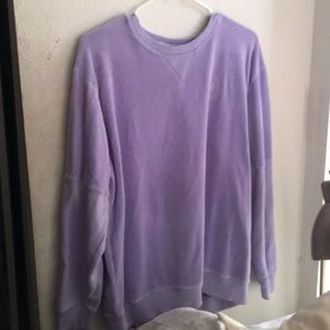 Velour pullover shirt